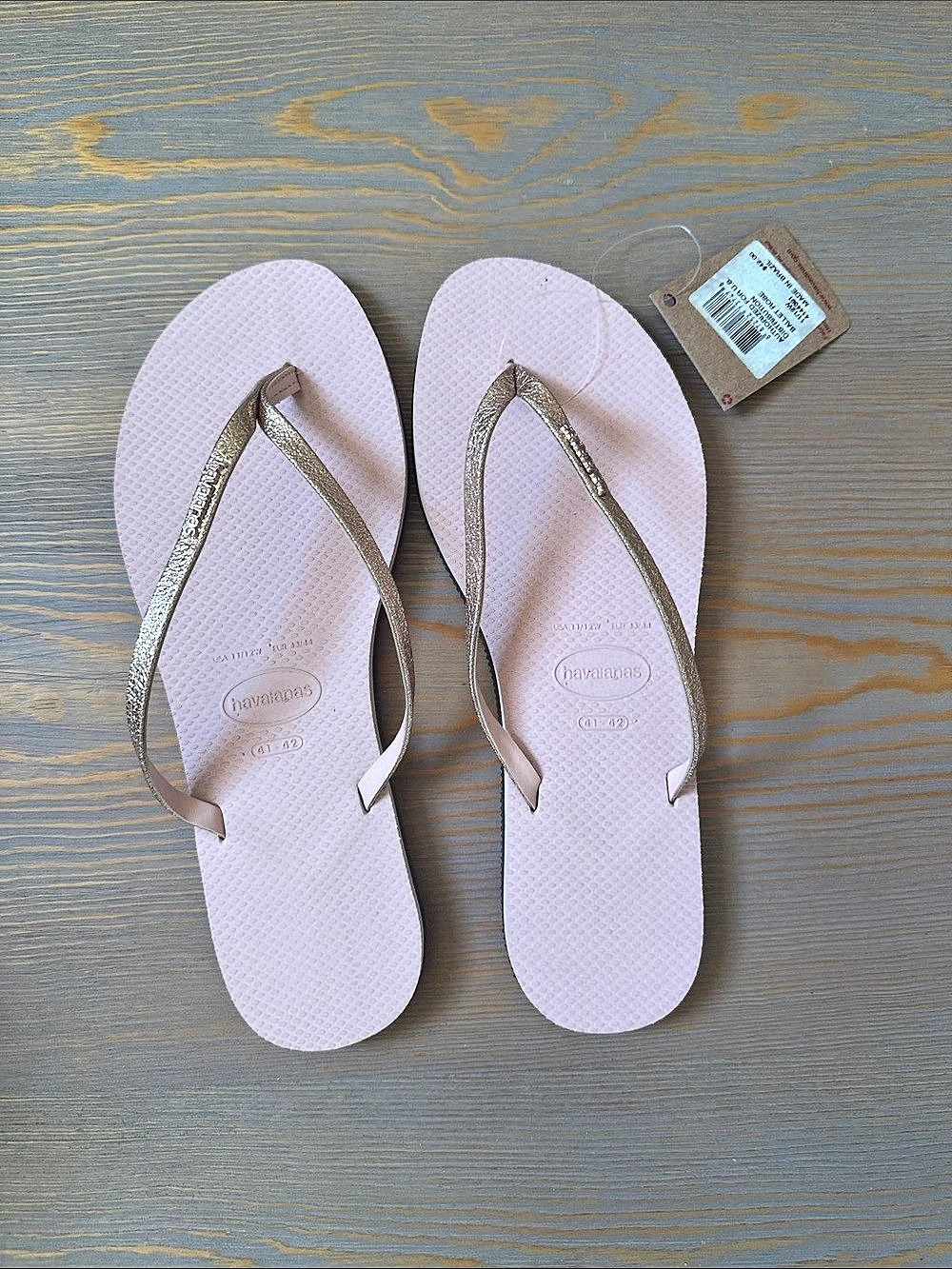 Havaianas Slim Pink Flip Flops US 11/12W